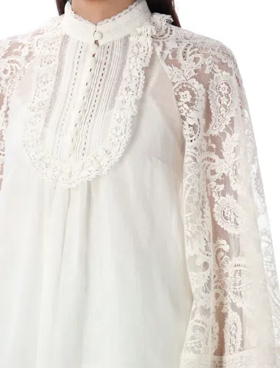 Zimmermann Ascension Lace Detail Tunic In White