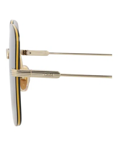 Chloé Square-frame Metal Sunglasses With Comfortable Nose Pads