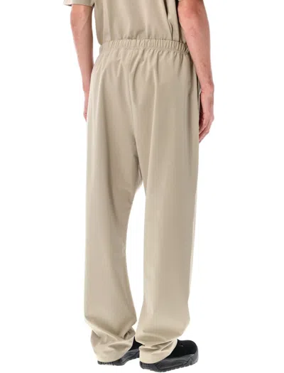Fear Of God Vintage Core Fleece Sweatpants With Elastic Cuffs And In-seam Pockets In Neutral