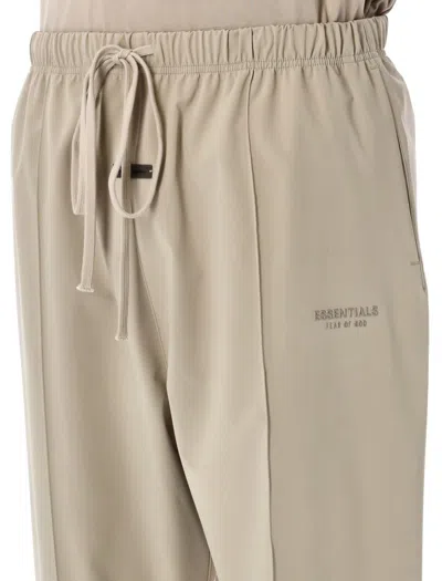 Fear Of God Vintage Core Fleece Sweatpants With Elastic Cuffs And In-seam Pockets In Neutral