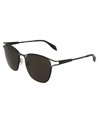 Alexander Mcqueen Square-frame Metal Sunglasses With Adjustable Nose Pads
