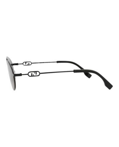 Fendi Aviator-frame Metal Sunglasses With Adjustable Nose Pads