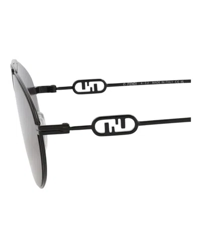 Fendi Aviator-frame Metal Sunglasses With Adjustable Nose Pads
