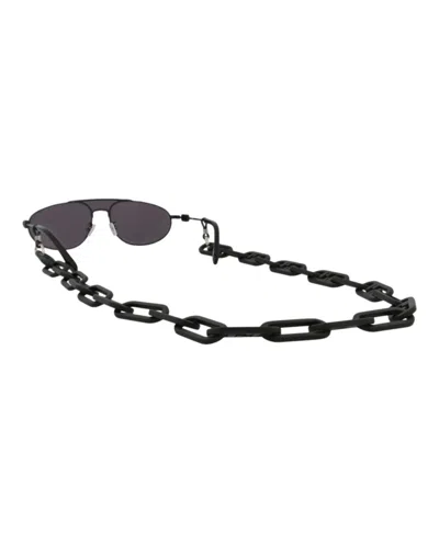 Fendi Aviator-frame Metal Sunglasses With Adjustable Nose Pads