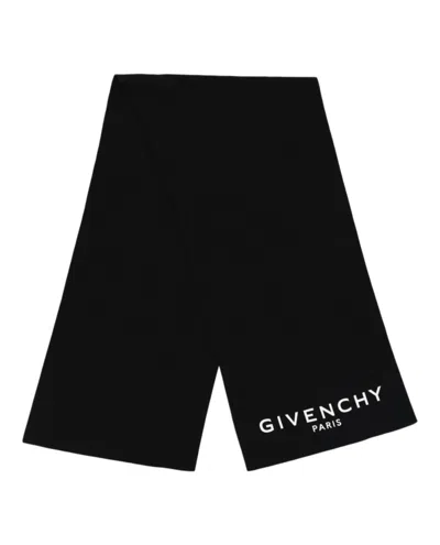 Givenchy Long Rectangular Scarf With Prominent Logo Graphic