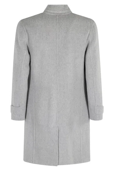 Eleventy Light Grey Mp Reversible Coat In Gray