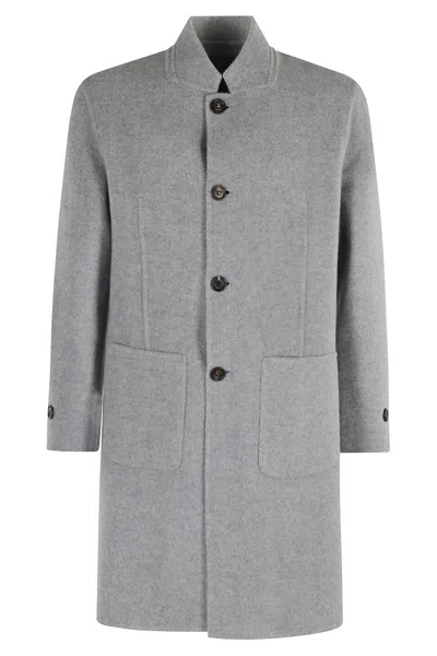 Eleventy Light Grey Mp Reversible Coat In Gray