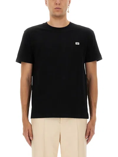 Valentino Vlogo Patch T-shirt With In Black
