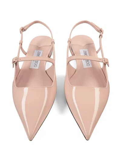Jimmy Choo Pink Ballerina Flat Shoes In Nude