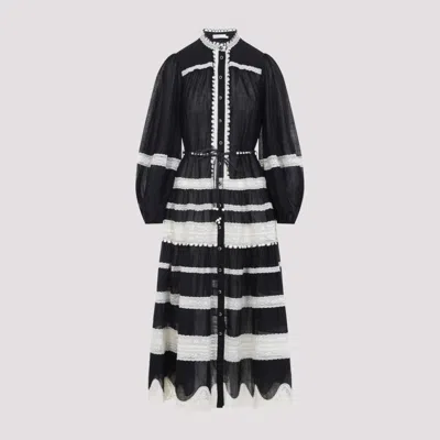 Zimmermann Rhiannon Billow Maxi Dress In Black