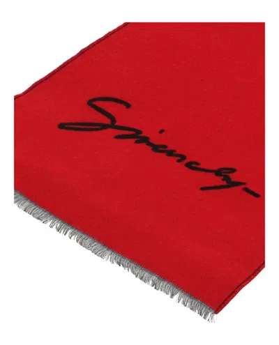 Givenchy Fringed Logo-print Scarf With Luxurious Wool