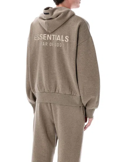 Fear Of God Relaxed Fit Double-layer Hoodie With Signature Logo Details In Neutral