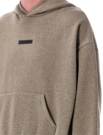 Fear Of God Relaxed Fit Double-layer Hoodie With Signature Logo Details In Neutral