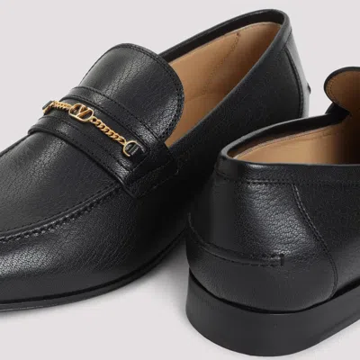 Valentino Flat Shoes Blacks And Greys In Black