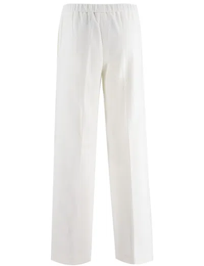 Fabiana Filippi Straight-leg Trousers With Elastic Waistband And Welt Pockets