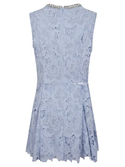 Self-portrait Short Dress With Flower Lace