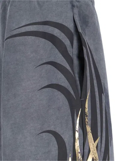 Balenciaga Straight Leg Trousers Graphic Print