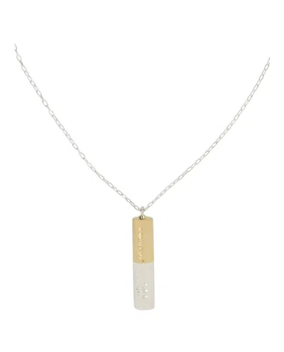 Ambush Battery Charm Necklace With Two-tone Finish