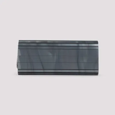 Jimmy Choo Metallic Pearl And Leather Clutch With Chain Strap