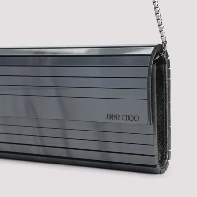 Jimmy Choo Metallic Pearl And Leather Clutch With Chain Strap
