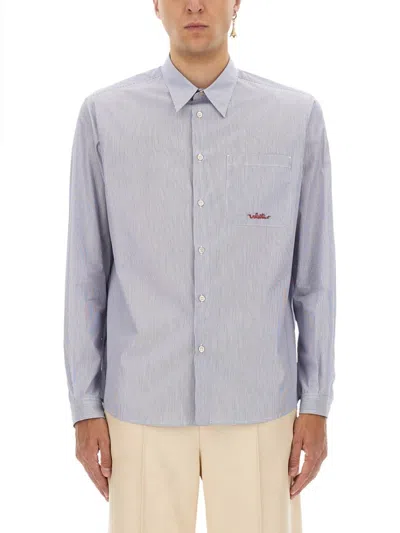 Valentino Striped Shirt With Embroidered Logo