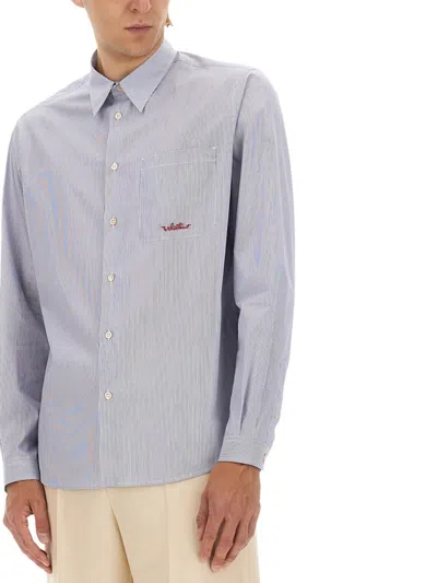 Valentino Striped Shirt With Embroidered Logo