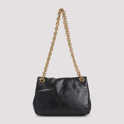 Balenciaga Calf Leather Shoulder Bag With Gold-tone Chain Strap