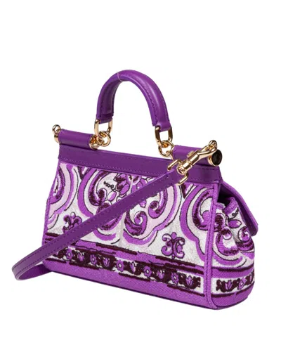 Dolce & Gabbana Sicily Small Handbag With Maiolica Embroidery