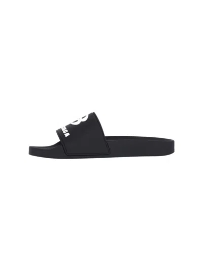Balenciaga Rubber Slide Sandals For The Pool Men In Black