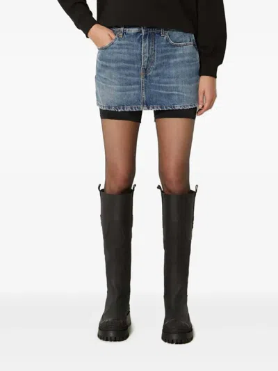 Fiorucci Denim Mini Skirt In Blue