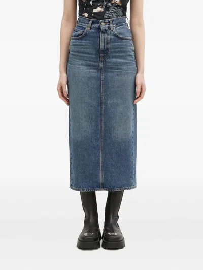 Fiorucci High-waisted Denim Midi Skirt