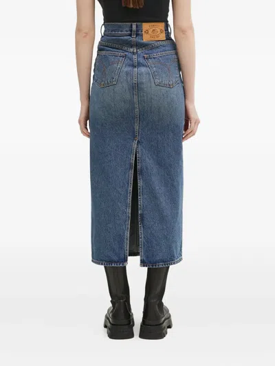 Fiorucci High-waisted Denim Midi Skirt