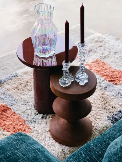 Polspotten Drip Glass Candle Holder (25cm) In Transparent