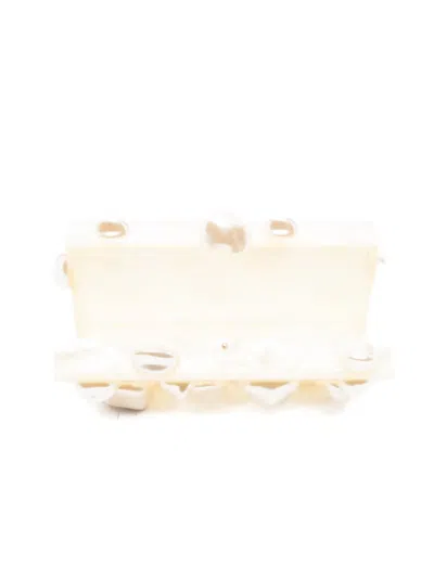 Cult Gaia Embellished Rectangular Clutch Bag In Neutral