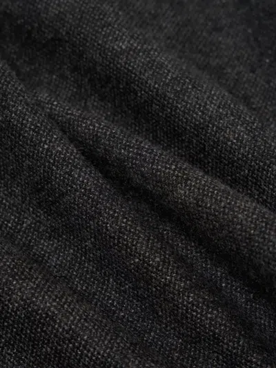 Universal Works Collarless Jacket In Black