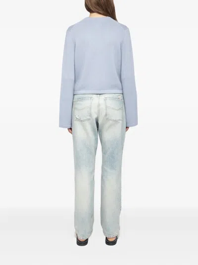Zadig & Voltaire Wide-sleeve Cashmere Cardigan In Blue