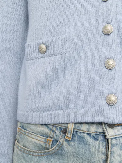 Zadig & Voltaire Wide-sleeve Cashmere Cardigan In Blue