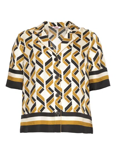 Eres Tube Geometric-print Short-sleeve Shirt In Multi