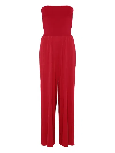 Eres Dao Wide High-waisted Trousers In Red