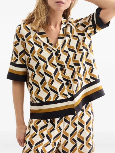 Eres Tube Geometric-print Short-sleeve Shirt In Multi
