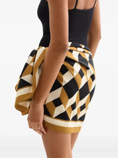 Eres Vibration Silk Pareo Skirt In Black