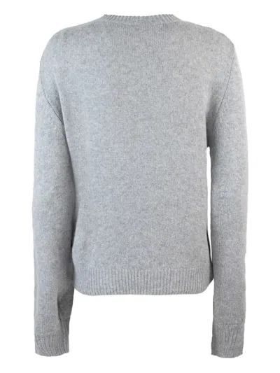 Marni Grey Cashmere Sweater With Embroidery In Gray