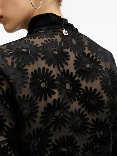 Hugo Boss Floral-print Tie-neck Shirt