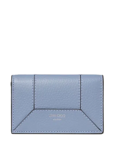 Jimmy Choo Medium Nello Wallet In Blue