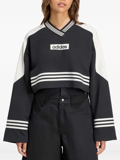 Adidas Originals Colour-block Cropped Sweatshirt