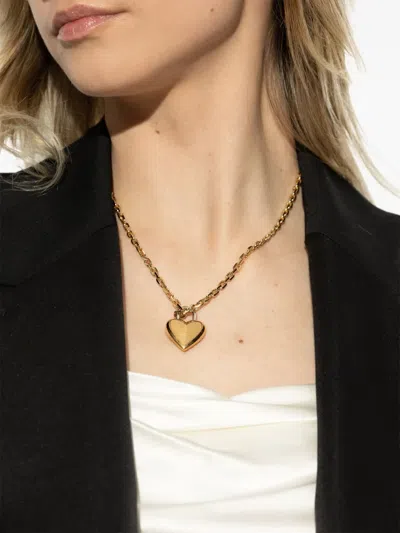 Givenchy Heart Lock Necklace In Gold