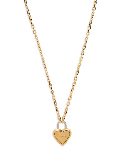 Givenchy Heart Lock Necklace In Gold