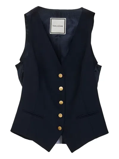 Tagliatore Gold-button Sleeveless Waistcoat