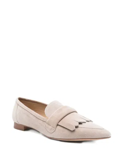 Thea Mika Pointed-toe Fringed Loafers