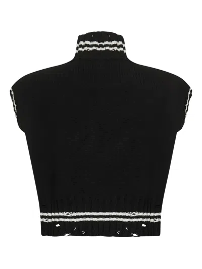 Marni Cropped Cotton Vest With Contemporary Design